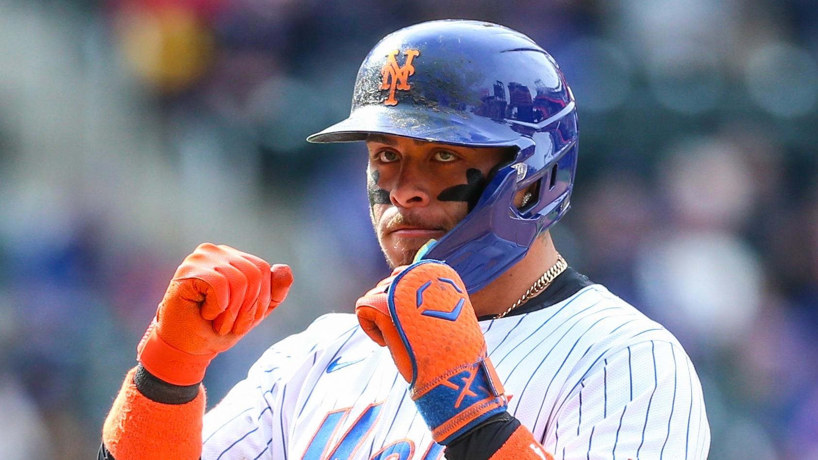 Mar 30, 2024; New York City, New York, USA; New York Mets catcher Francisco Alvarez (4) at Citi Field. Mandatory Credit: Wendell Cruz-USA TODAY Sports