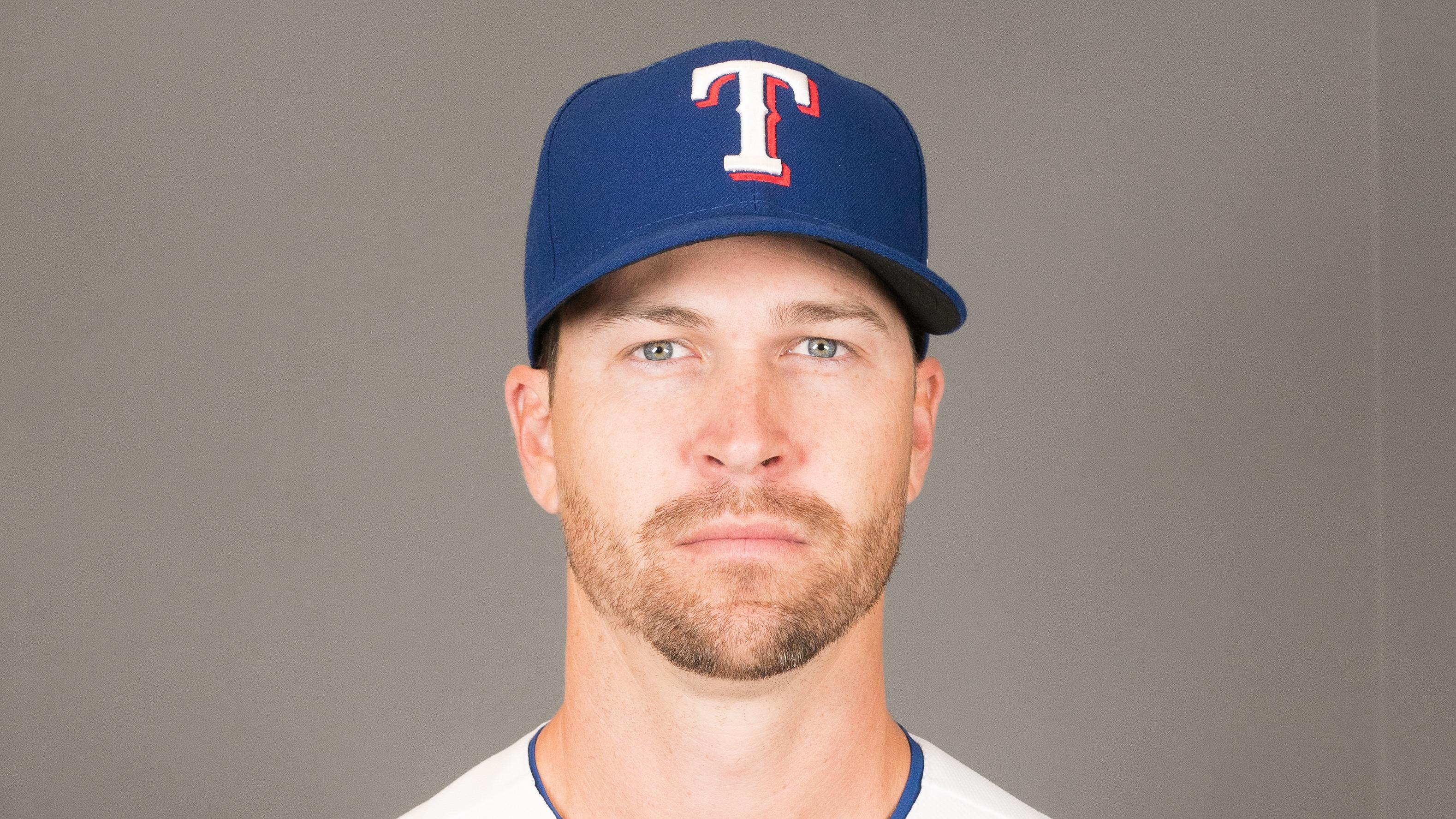 Feb 21, 2023; Surprise, AZ, USA; Texas Rangers pitcher Jacob deGrom (17) poses for a photo during photo day at Surprise Stadium. Mandatory Credit: Allan Henry-USA TODAY Sports