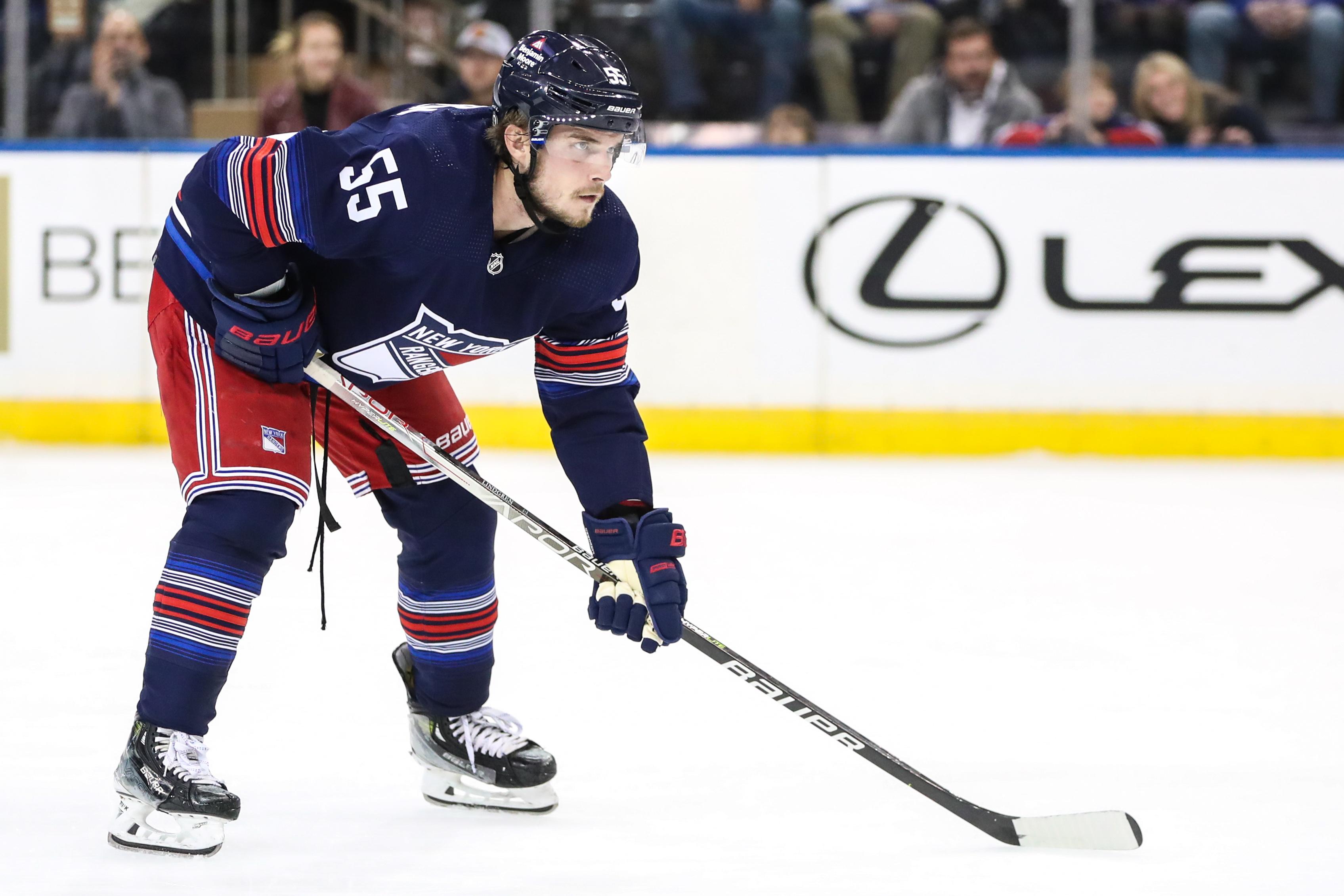 New York Rangers defenseman Ryan Lindgren (55) at Madison Square Garden