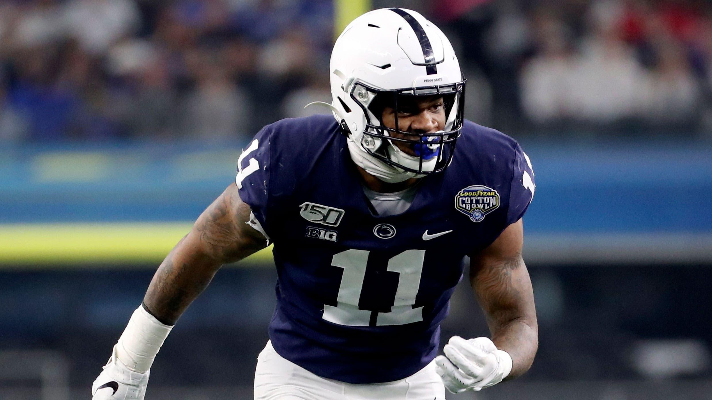 Dec 28, 2019; Arlington, Texas, USA; Penn State Nittany Lions linebacker Micah Parsons (11) during the game against the Memphis Tigers at AT&T Stadium. / Kevin Jairaj-USA TODAY Sports