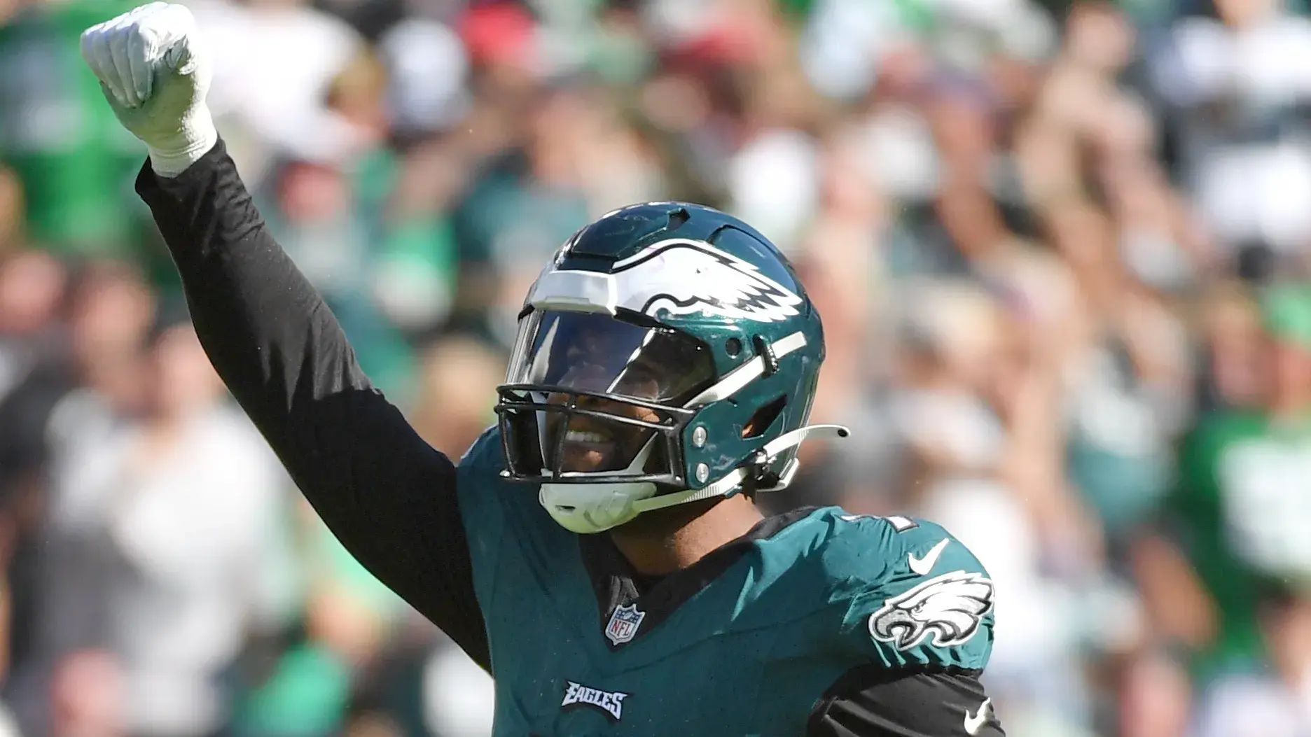 Oct 1, 2023; Philadelphia, Pennsylvania, USA; Philadelphia Eagles linebacker Haason Reddick (7) against the Washington Commanders at Lincoln Financial Field. Mandatory Credit: Eric Hartline-USA TODAY Sports / © Eric Hartline-USA TODAY Sports