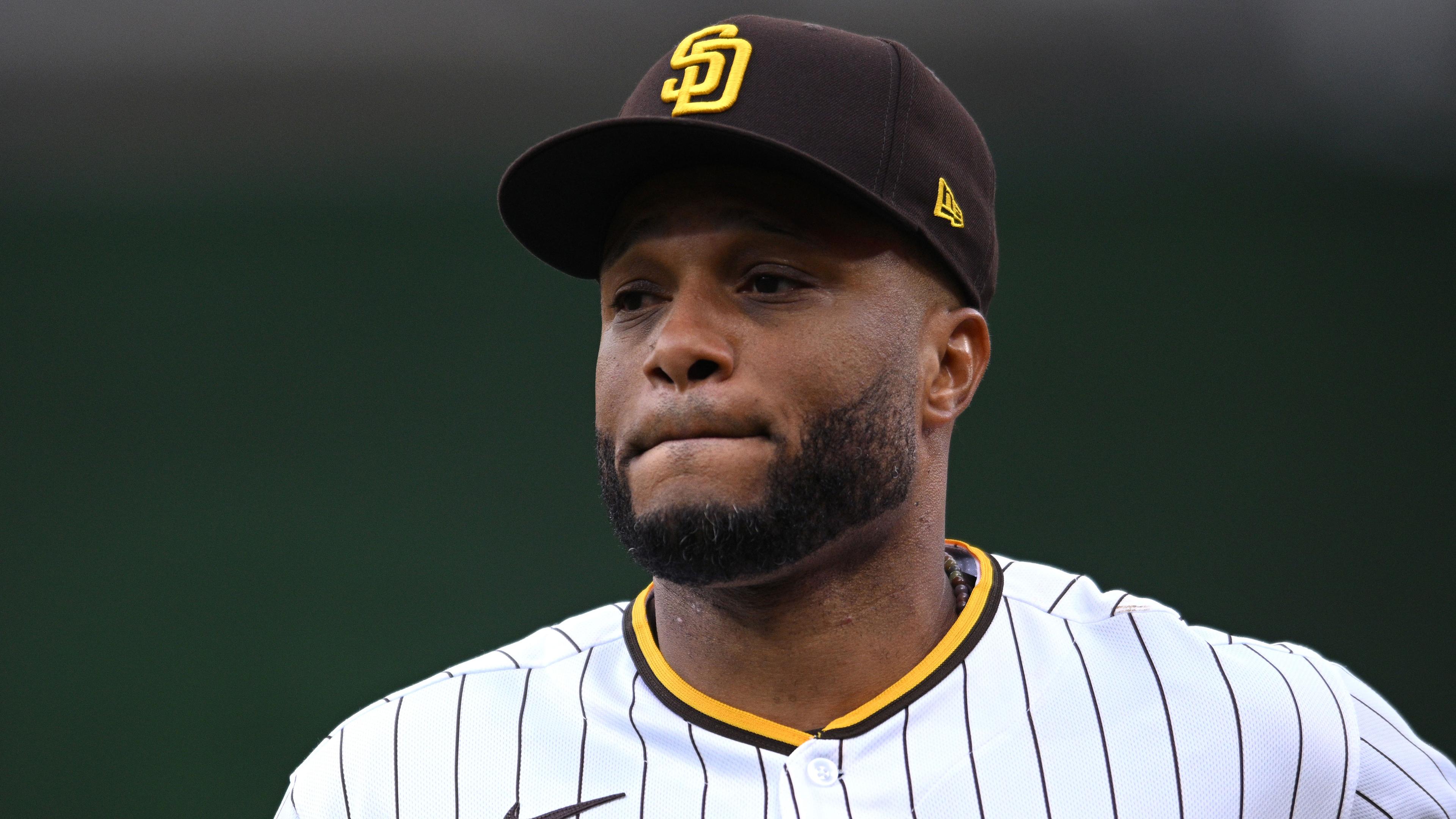 May 23, 2022; San Diego, California, USA; San Diego Padres second baseman Robinson Cano (24) looks on before the game against the Milwaukee Brewers at Petco Park