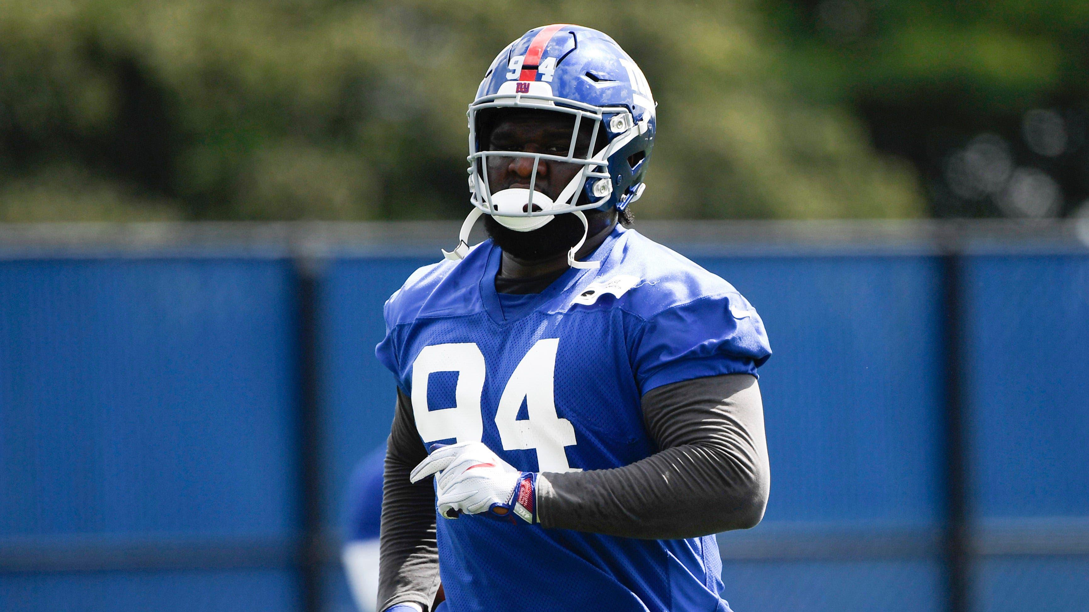 Dalvin Tomlinson at Giants practice / USA TODAY