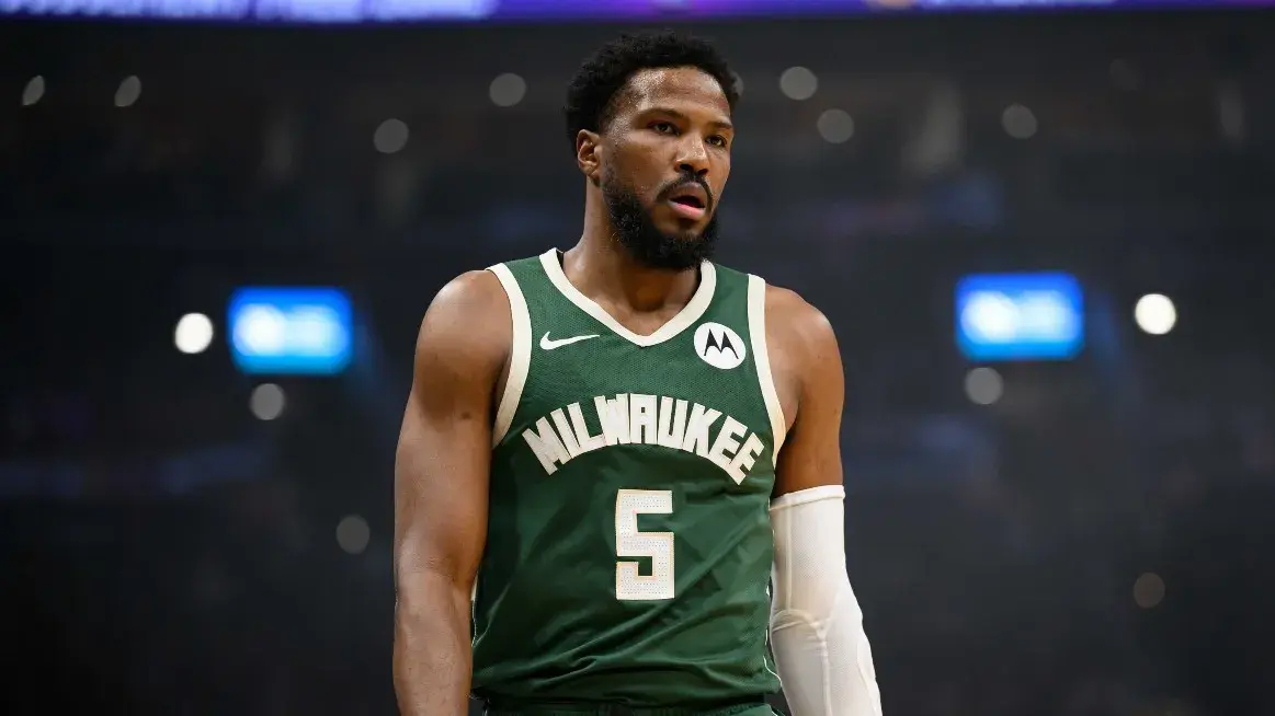 Milwaukee Bucks guard Malik Beasley (5) looks on during the first quarter against the Washington Wizards at Capital One Arena. / Reggie Hildred-USA TODAY Sports