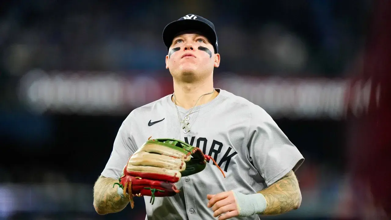 New York Yankees outfielder Alex Verdugo (24) looks on against the Toronto Blue Jays at Rogers Centre. / Kevin Sousa-USA TODAY Sports