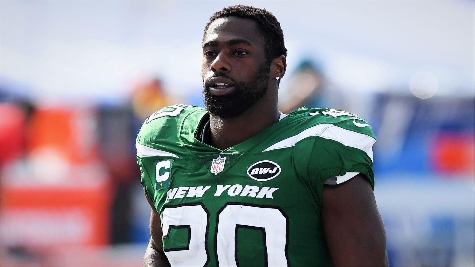 Sep 13, 2020; Orchard Park, New York, USA; New York Jets safety Marcus Maye (20) jogs off the field following the game against the Buffalo Bills at Bills Stadium. Mandatory Credit: Rich Barnes-USA TODAY Sports / © Rich Barnes-USA TODAY Sports