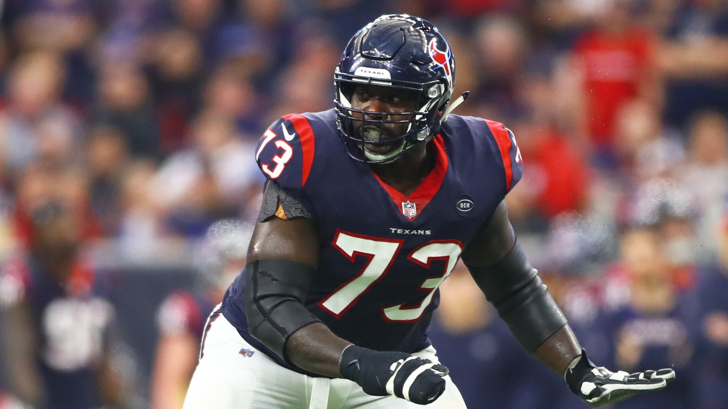 Houston Texans guard Zach Fulton (73) against the Indianapolis Colts in the AFC Wild Card playoff football game at NRG Stadium. / USA TODAY Sports