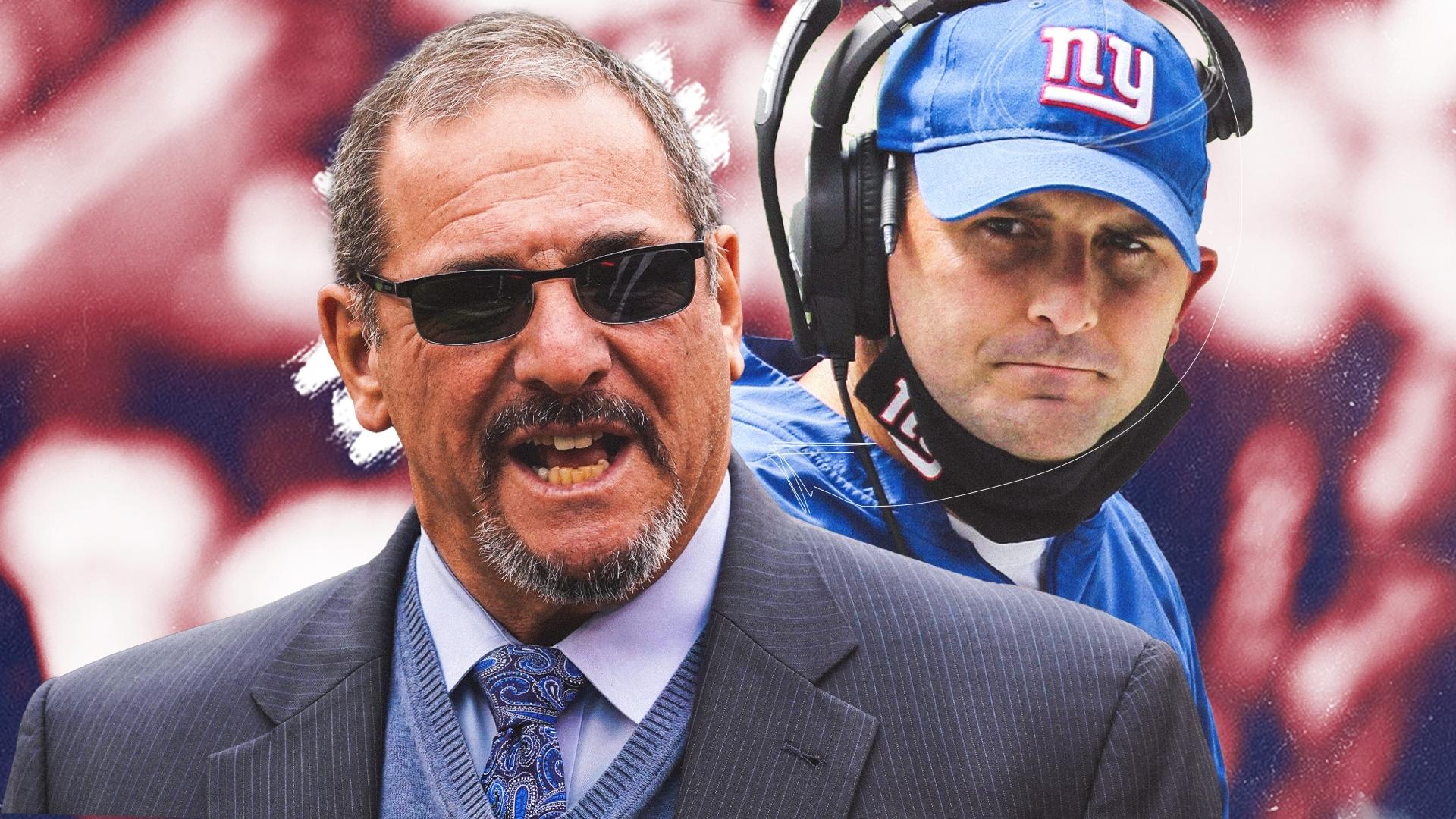 Giants GM Dave Gettleman and head coach Joe Judge