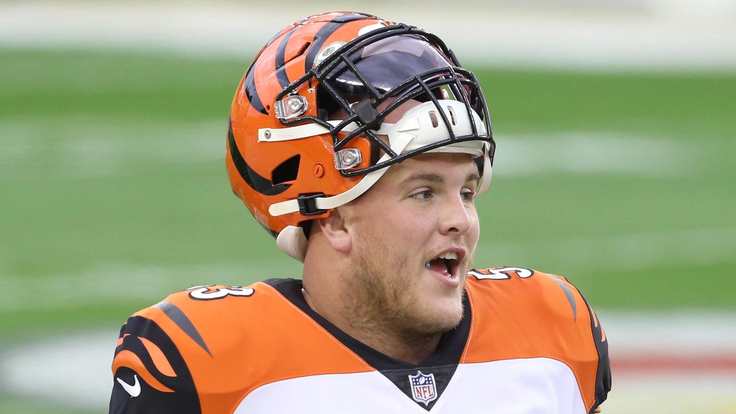 Cincinnati Bengals center Billy Price (53) warms up before playing the Pittsburgh Steelers at Heinz Field.