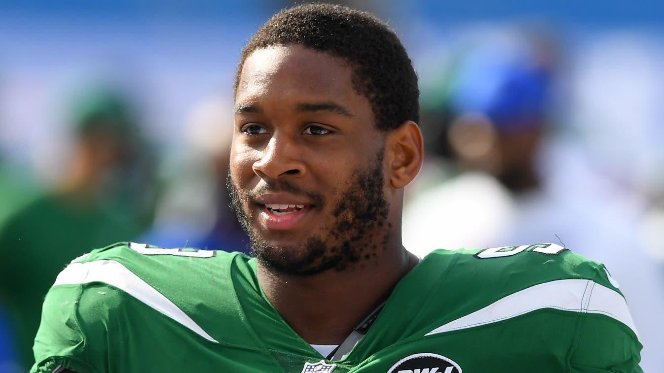 Sep 13, 2020; Orchard Park, New York, USA; New York Jets defensive end Kyle Phillips (98) walks off the field following the game against the Buffalo Bills at Bills Stadium. / Rich Barnes-USA TODAY Sports