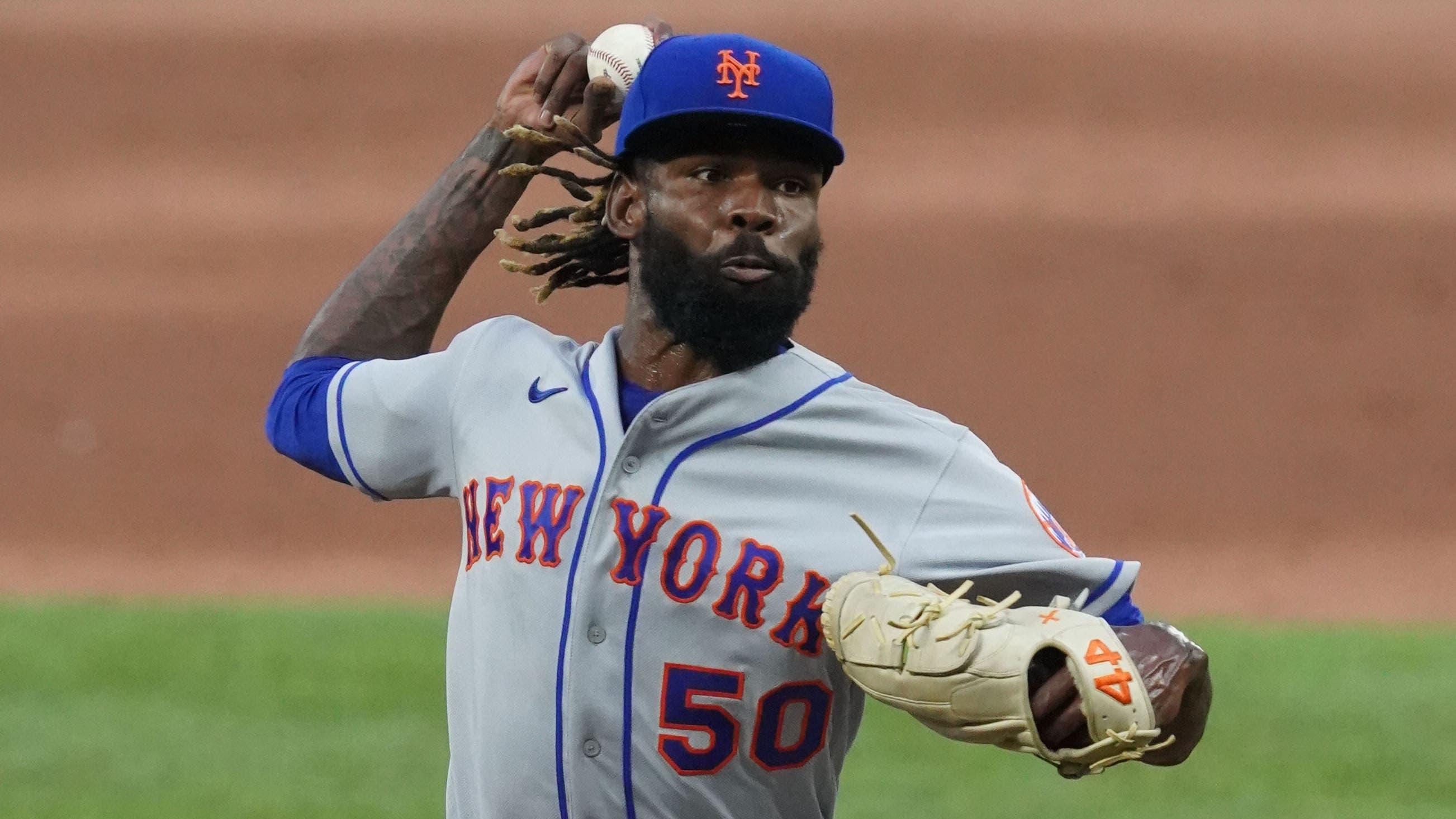 Sep 2, 2020; Baltimore, Maryland, USA; New York Mets pitcher Miguel Castro (50) delivers in the eighth inning against the Baltimore Orioles at Oriole Park at Camden Yards. / Mitch Stringer-USA TODAY Sports