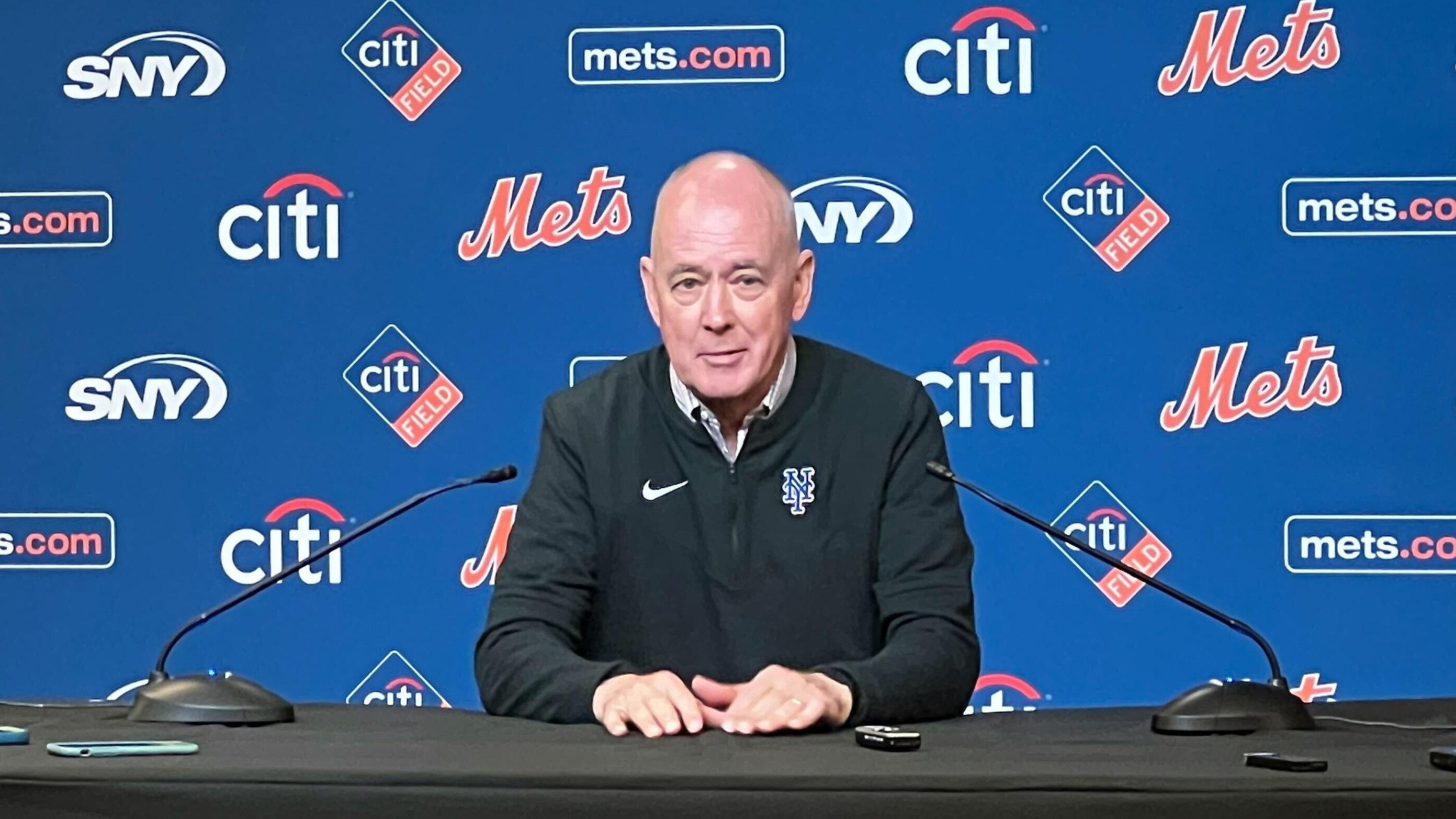 Sandy Alderson at news conference on Sept. 16, 2022.