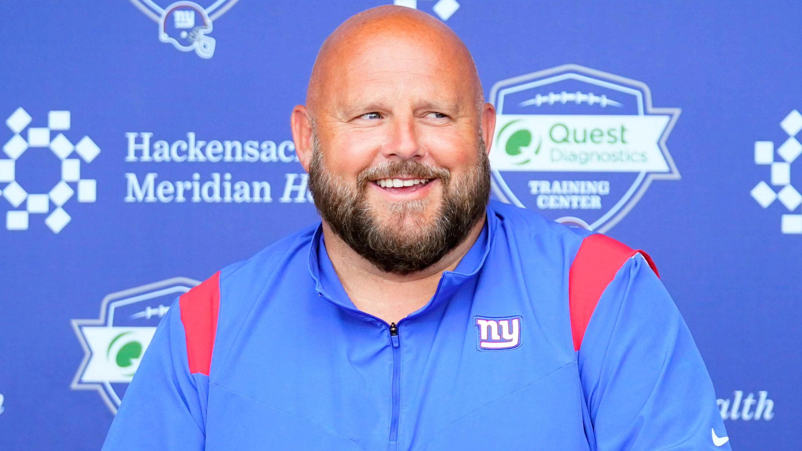 New York Giants head coach Brian Daboll talks to the media before mandatory minicamp at the Quest Diagnostics Training Center on Tuesday, June 7, 2022, in East Rutherford. News Giants Mandatory Minicamp