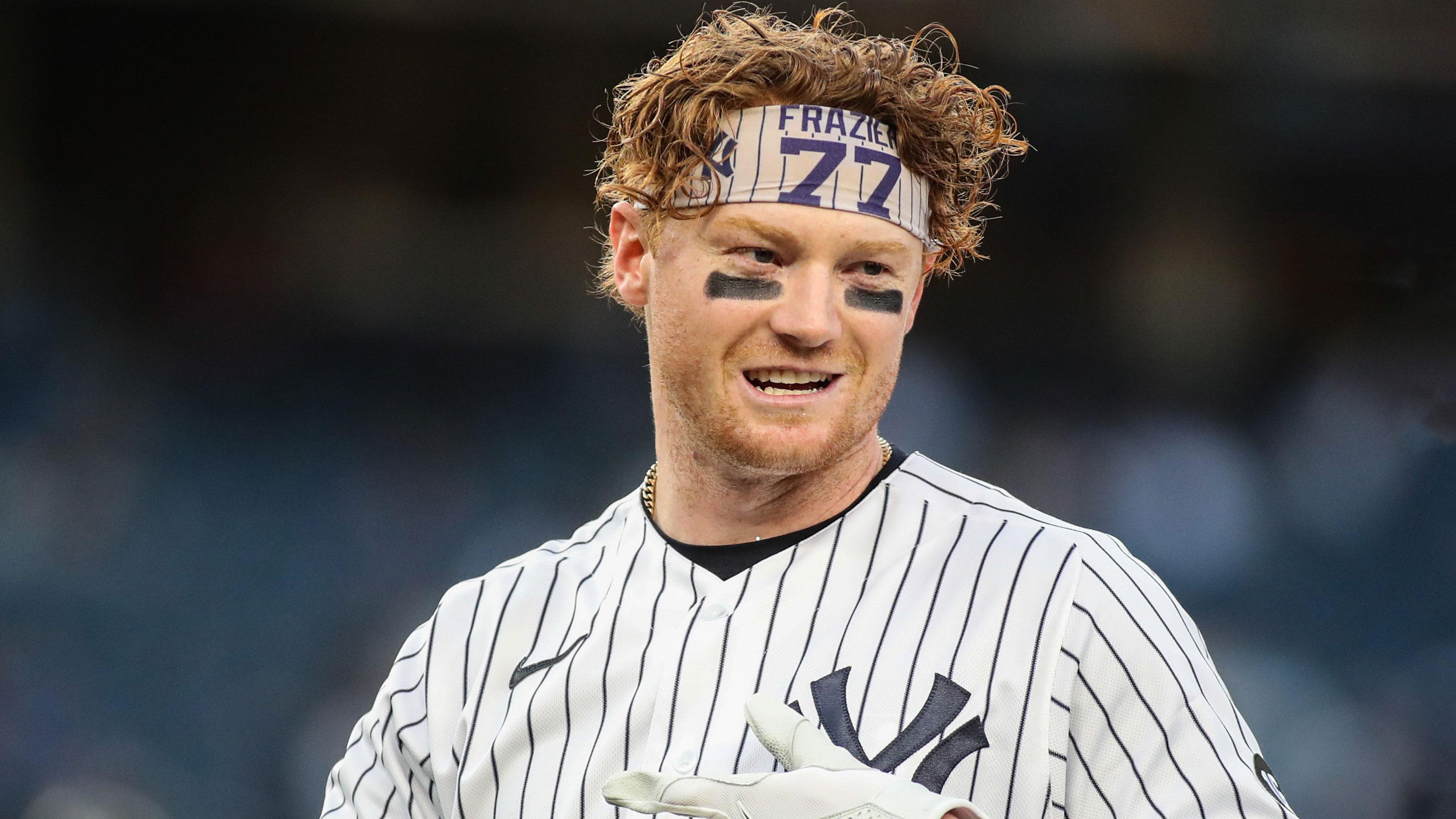 May 25, 2021; Bronx, New York, USA; New York Yankees right fielder Clint Frazier (77) at Yankee Stadium.