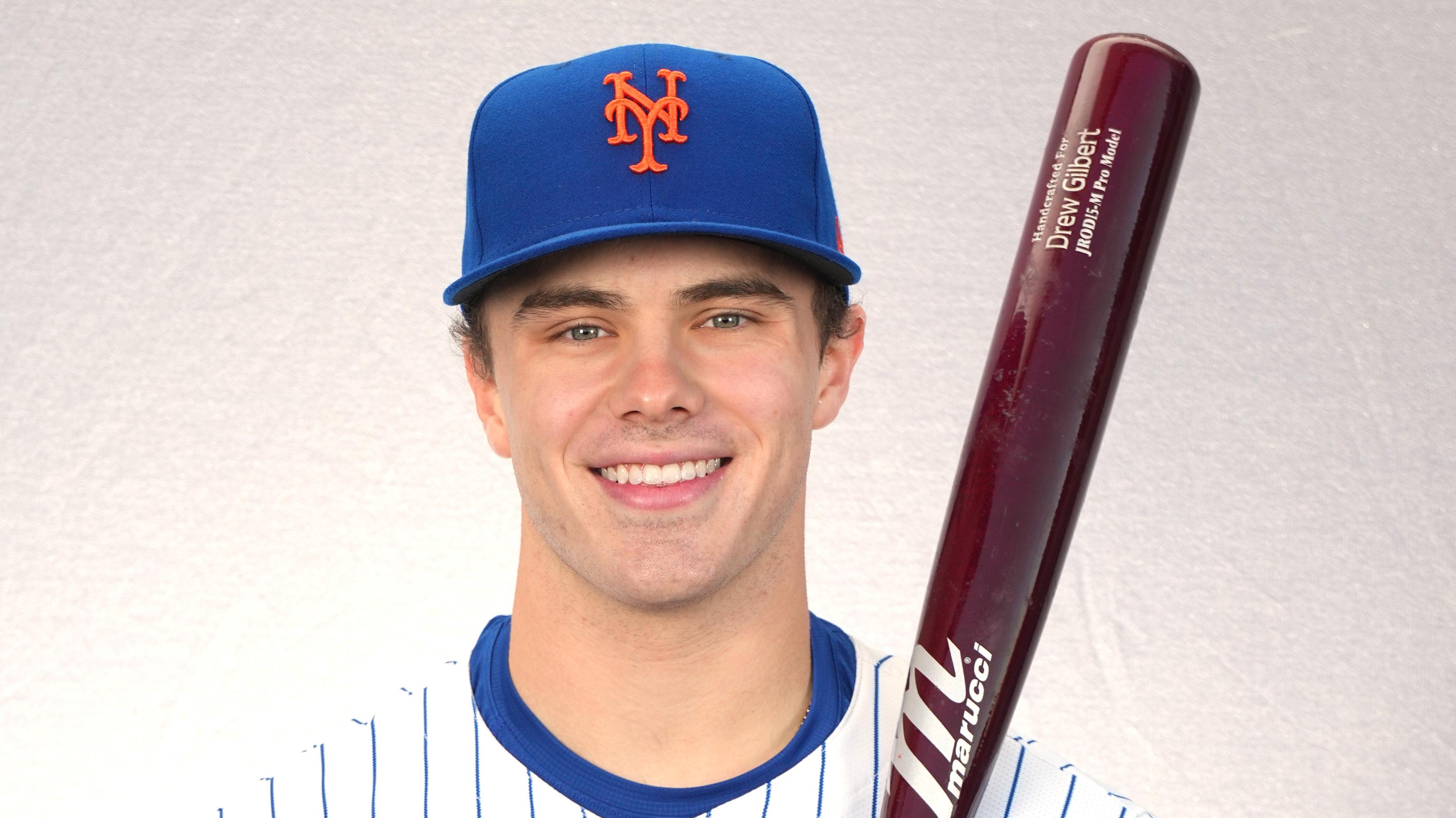 Feb 22, 2024; Port St. Lucie, FL, USA; New York Mets outfielder Drew Gilbert (89).